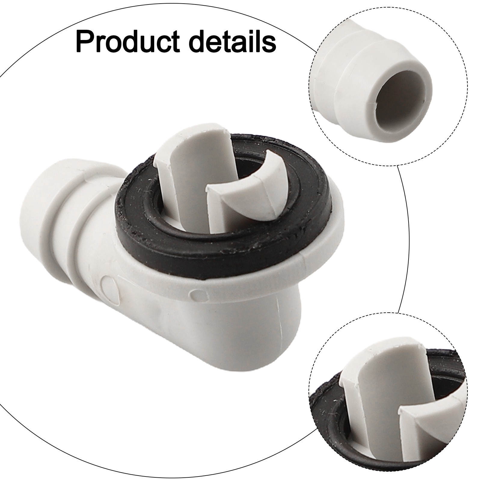 Plastic Air Conditioner AC Drain Hose Connector Elbow Fitting & Rubber Ring Kit - Picture 31 of 41