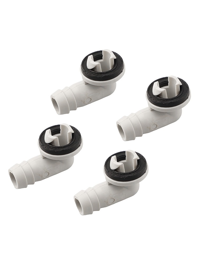 Plastic Air Conditioner AC Drain Hose Connector Elbow Fitting & Rubber Ring Kit - Picture 37 of 41