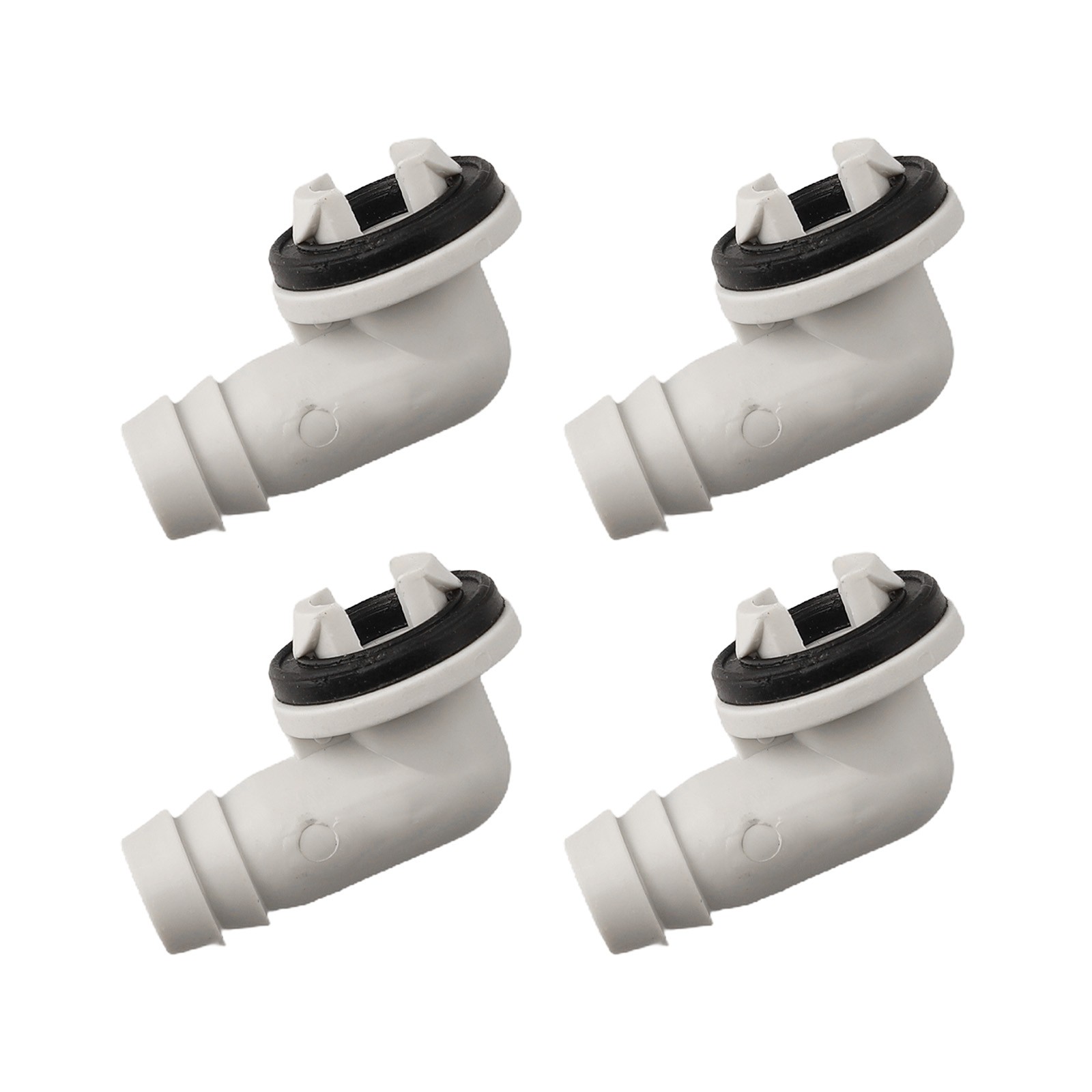 Plastic Air Conditioner AC Drain Hose Connector Elbow Fitting & Rubber Ring Kit - Picture 39 of 41