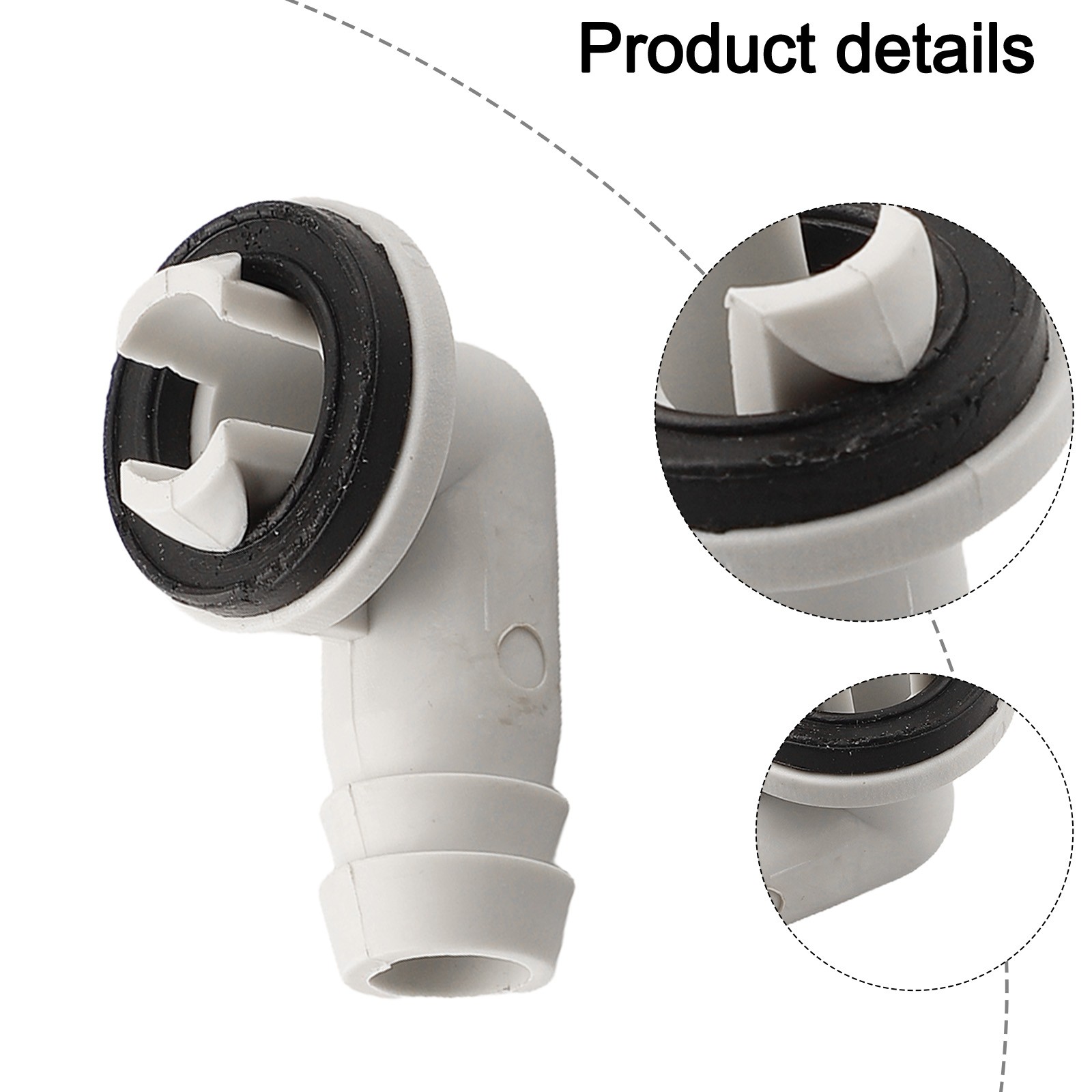 Plastic Air Conditioner AC Drain Hose Connector Elbow Fitting & Rubber Ring Kit - Picture 36 of 41