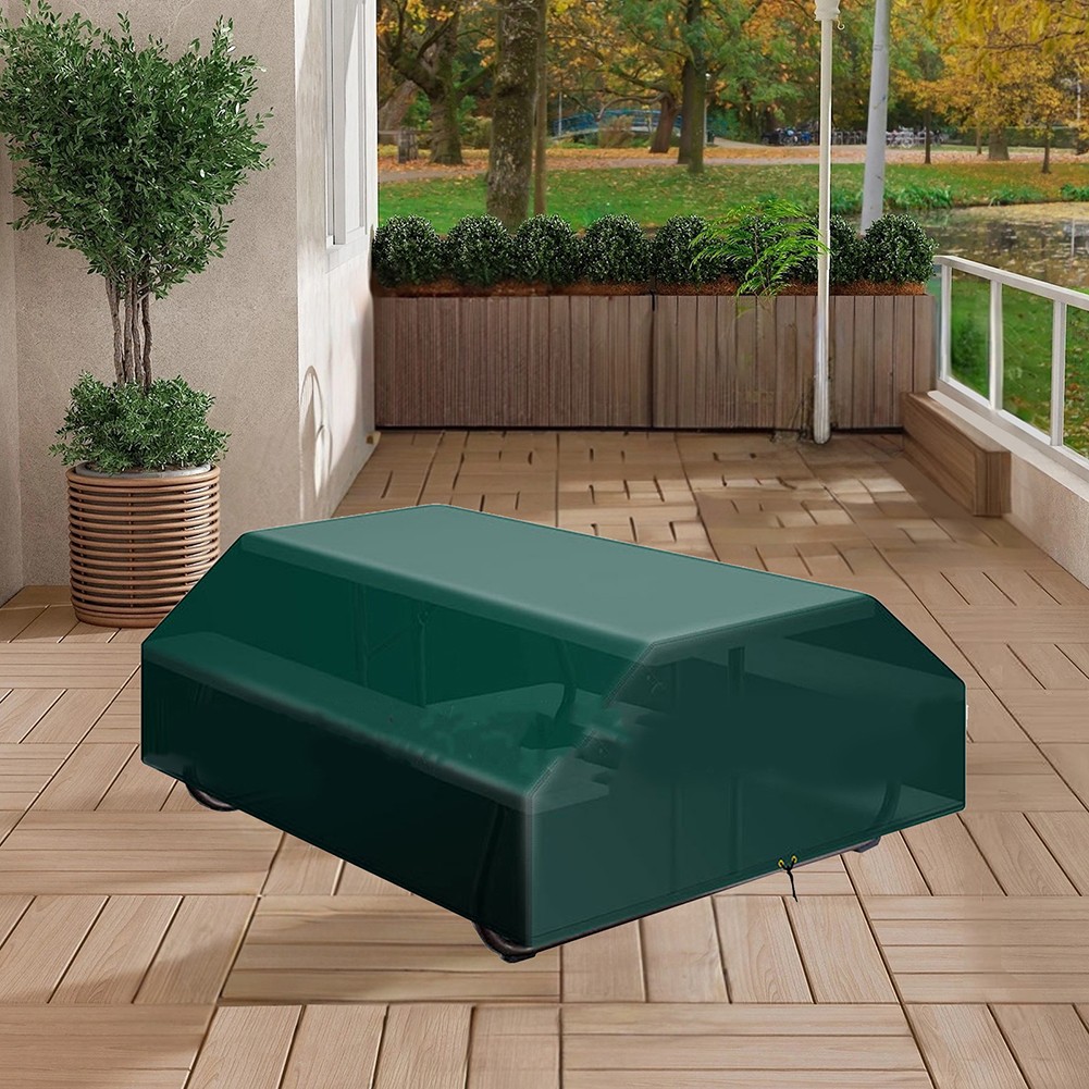 Weatherproof PE Table Cover for Picnic Table and Benches Green 183x145cm - Picture 25 of 26