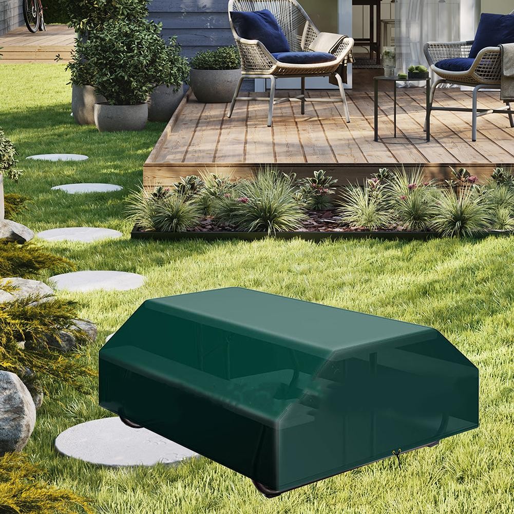 Weatherproof PE Table Cover for Picnic Table and Benches Green 183x145cm - Picture 23 of 26