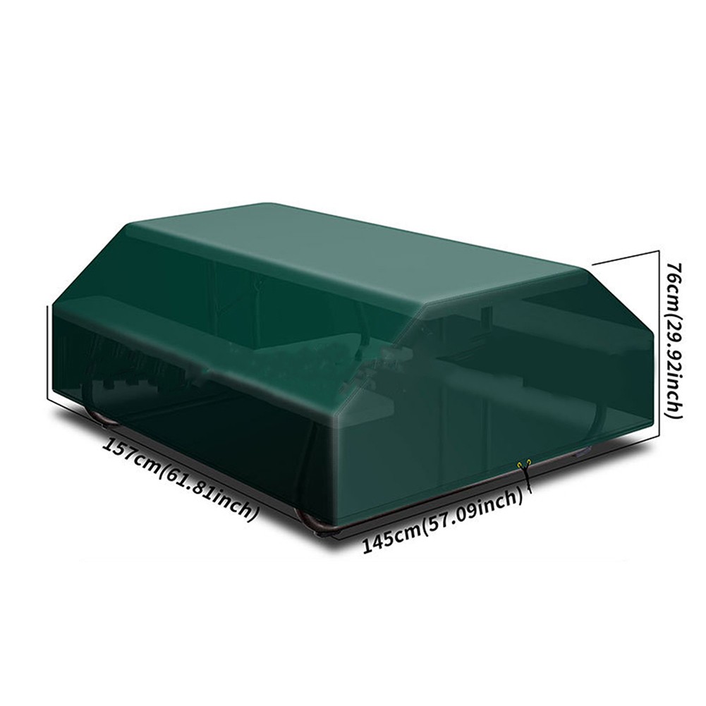 Weatherproof PE Table Cover for Picnic Table and Benches Green 183x145cm - Picture 20 of 26