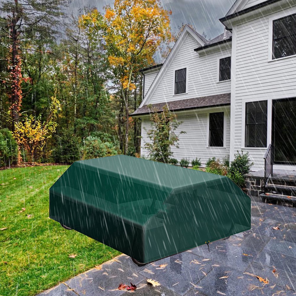 Weatherproof PE Table Cover for Picnic Table and Benches Green 183x145cm - Picture 16 of 26