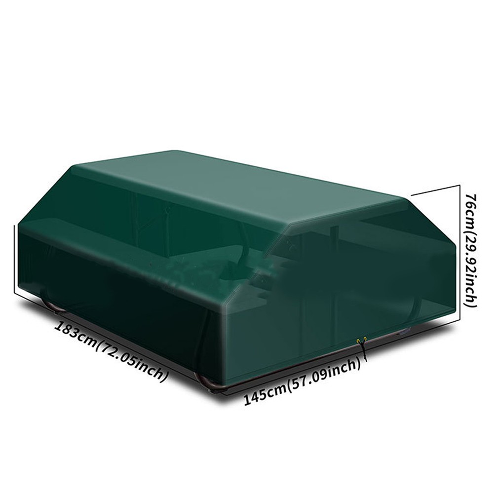 Weatherproof PE Table Cover for Picnic Table and Benches Green 183x145cm - Picture 26 of 26