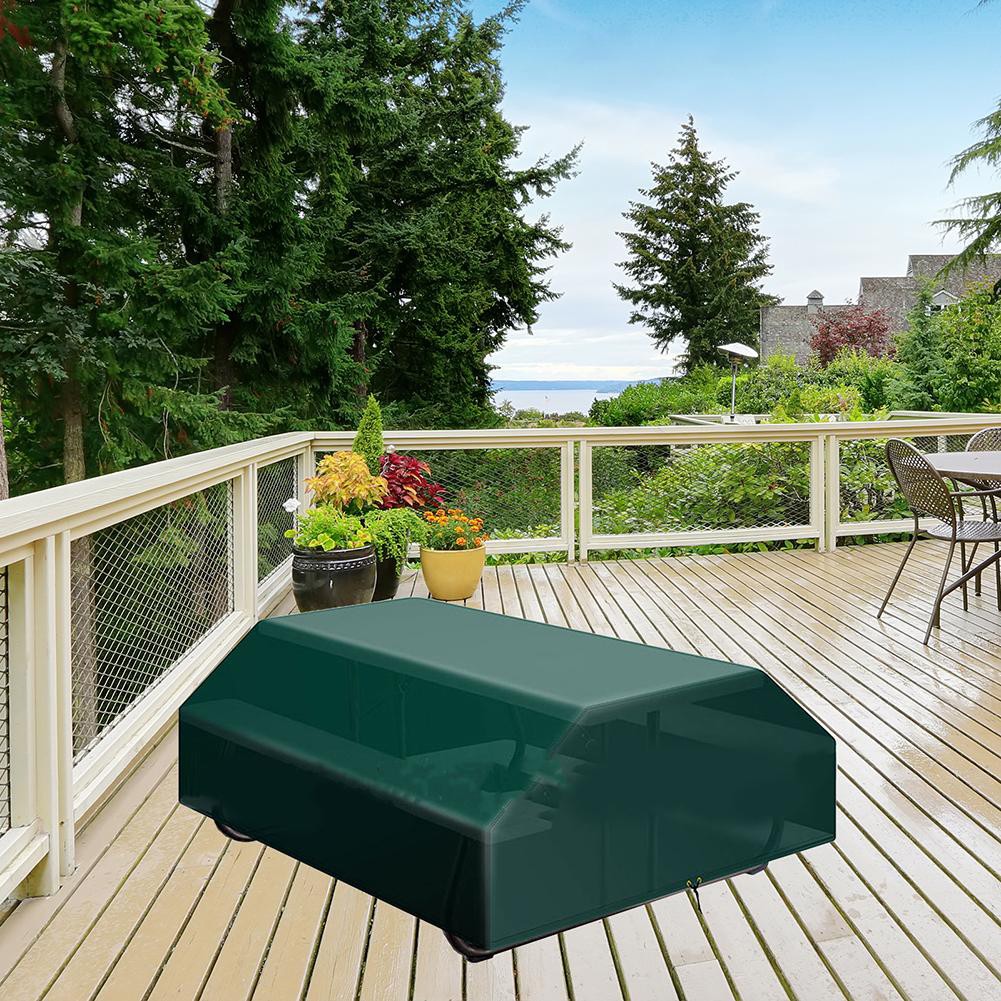 Weatherproof PE Table Cover for Picnic Table and Benches Green 183x145cm - Picture 17 of 26