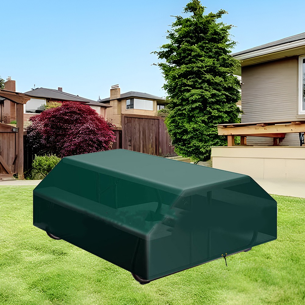 Weatherproof PE Table Cover for Picnic Table and Benches Green 183x145cm - Picture 24 of 26