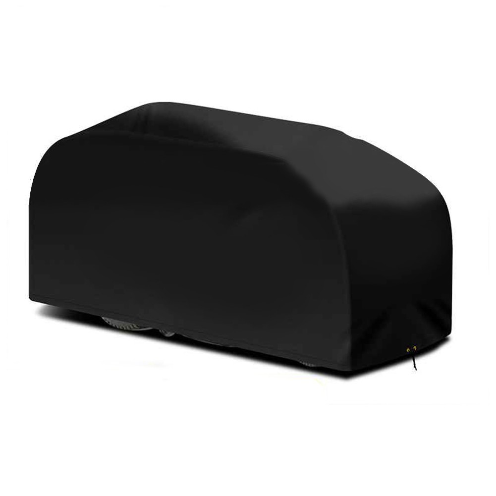 Protective Black Lawn Mower Cover Fits Various Sizes for Home and Commercial
