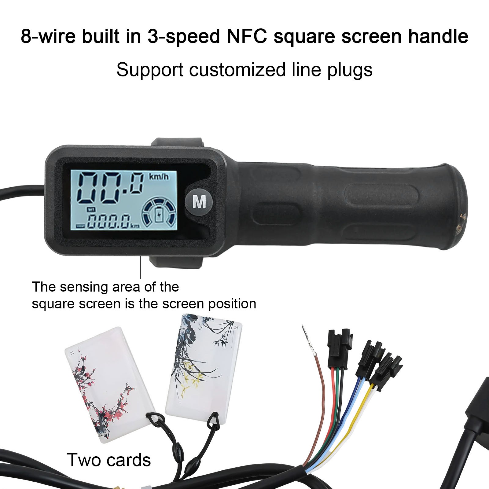 Accélérateur de voiture en ligne pliant avec matériau ABS couleur noire NFC étanche I