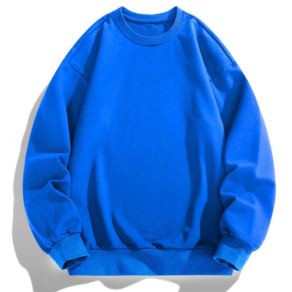 Simplistic Charm Mens Solid Color Sweater Long Sleeve Top for Daily acheter Use