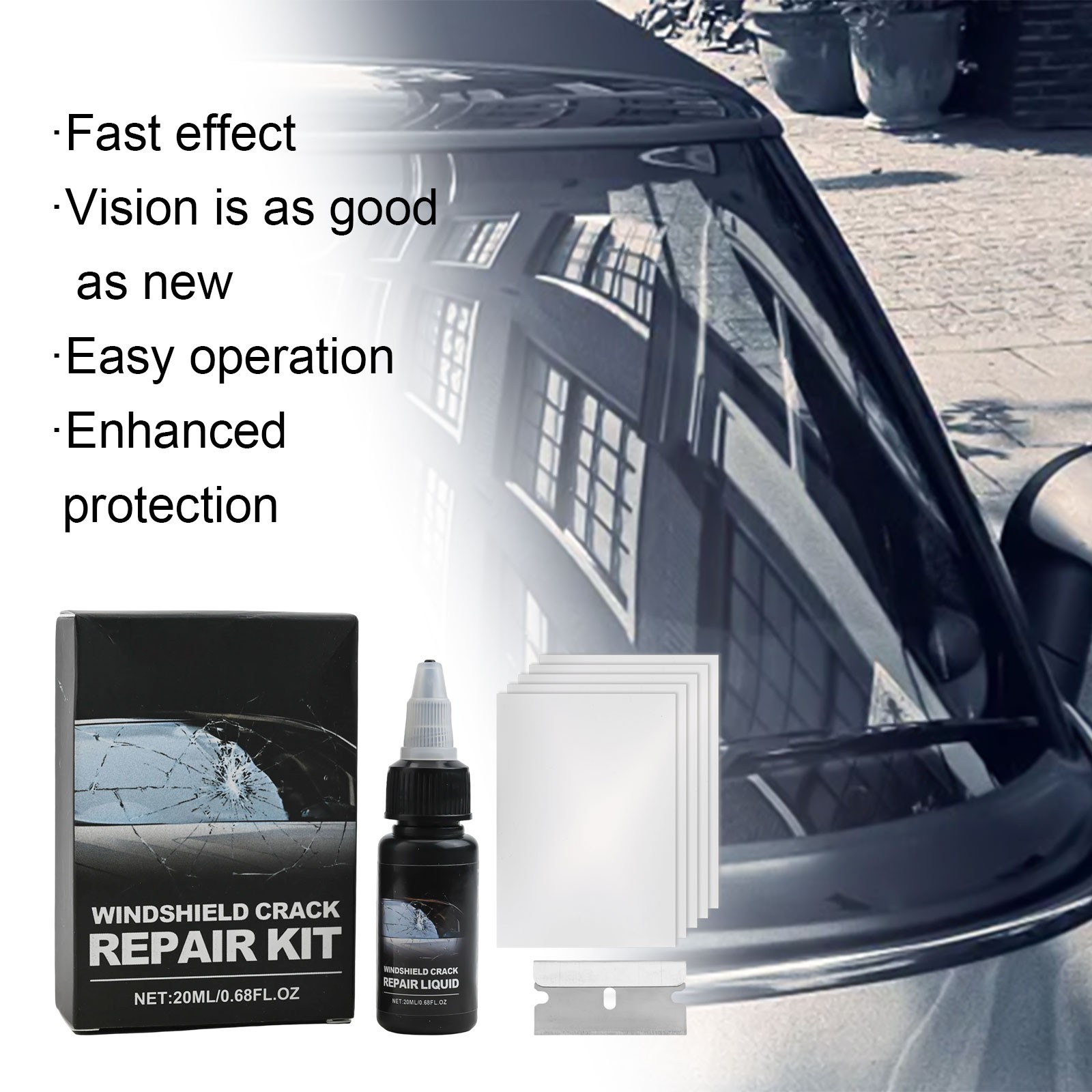 Innovative Windshield Crack Repair Solution with Comprehensive Features