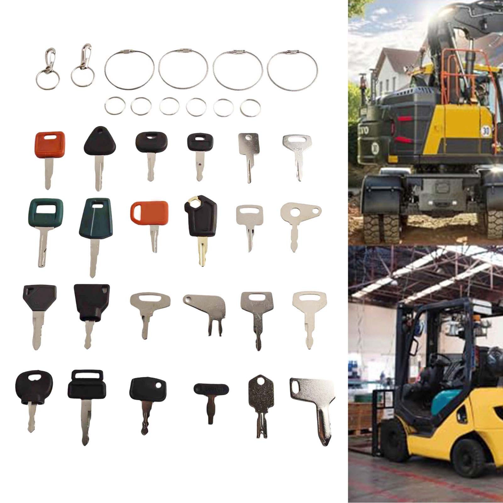 5 Excavator Key Set Fit For Caterpillar Hitachi Kobelco Komatsu Kubota Excavator For Sale From