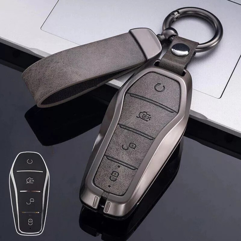 Sophisticated Design Zinc Alloy And Leather Car Key Cover for BYD For Tang - Picture 13 of 17