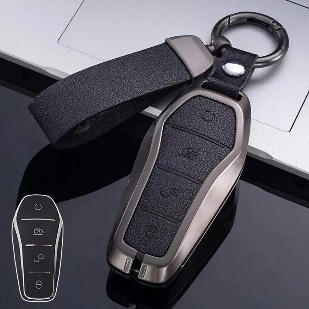 Sophisticated Design Zinc Alloy And Leather Car Key Cover for BYD For Tang - Picture 8 of 17