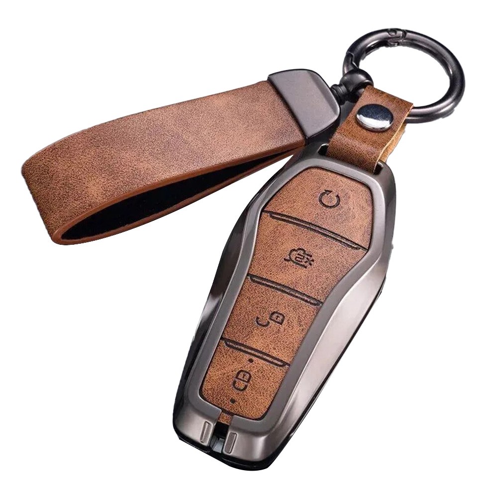Sophisticated Design Zinc Alloy And Leather Car Key Cover for BYD For Tang - Picture 12 of 17