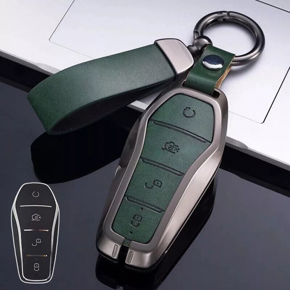 Sophisticated Design Zinc Alloy And Leather Car Key Cover for BYD For Tang - Picture 15 of 17
