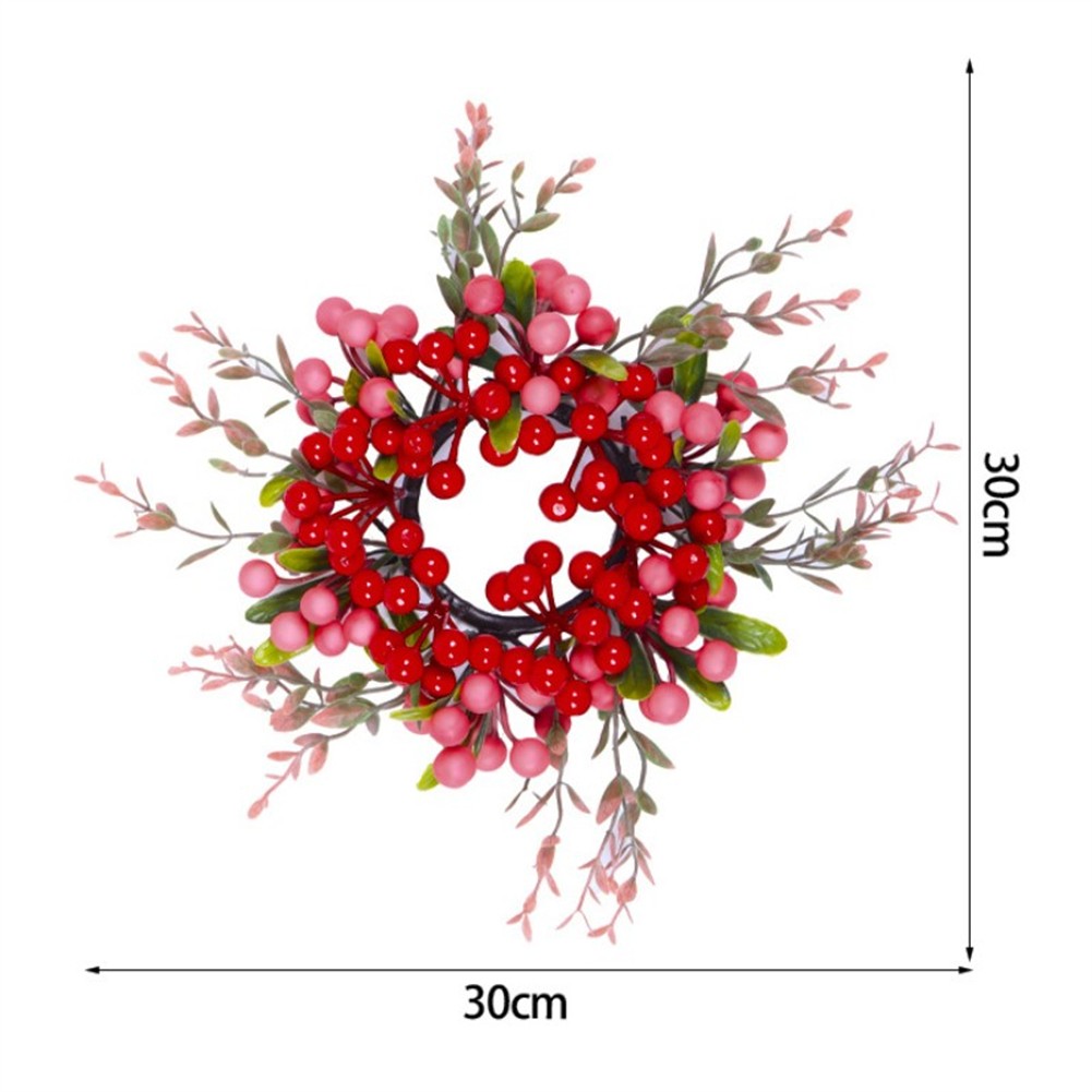 Festive Round Berry Wreath for Home Decoration Lightweight and Easy to Hang - Picture 20 of 20