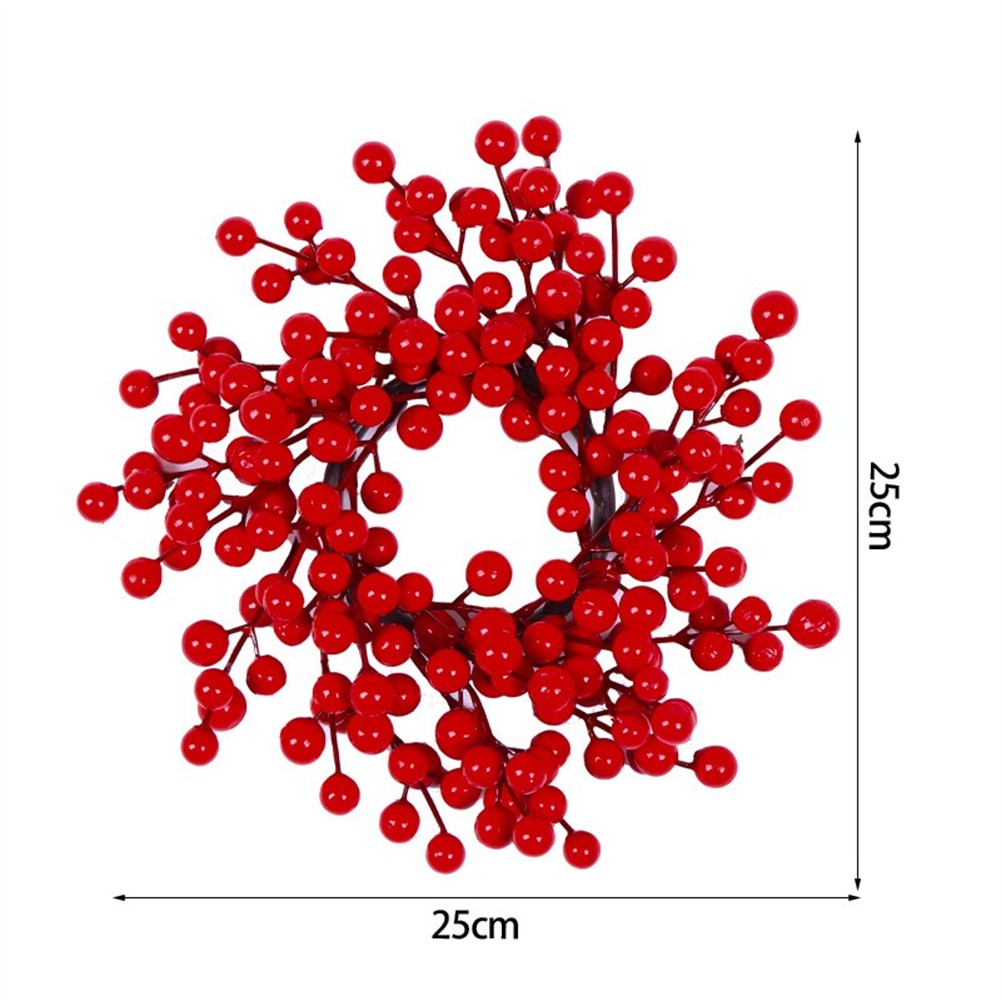 Festive Round Berry Wreath for Home Decoration Lightweight and Easy to Hang - Picture 18 of 20