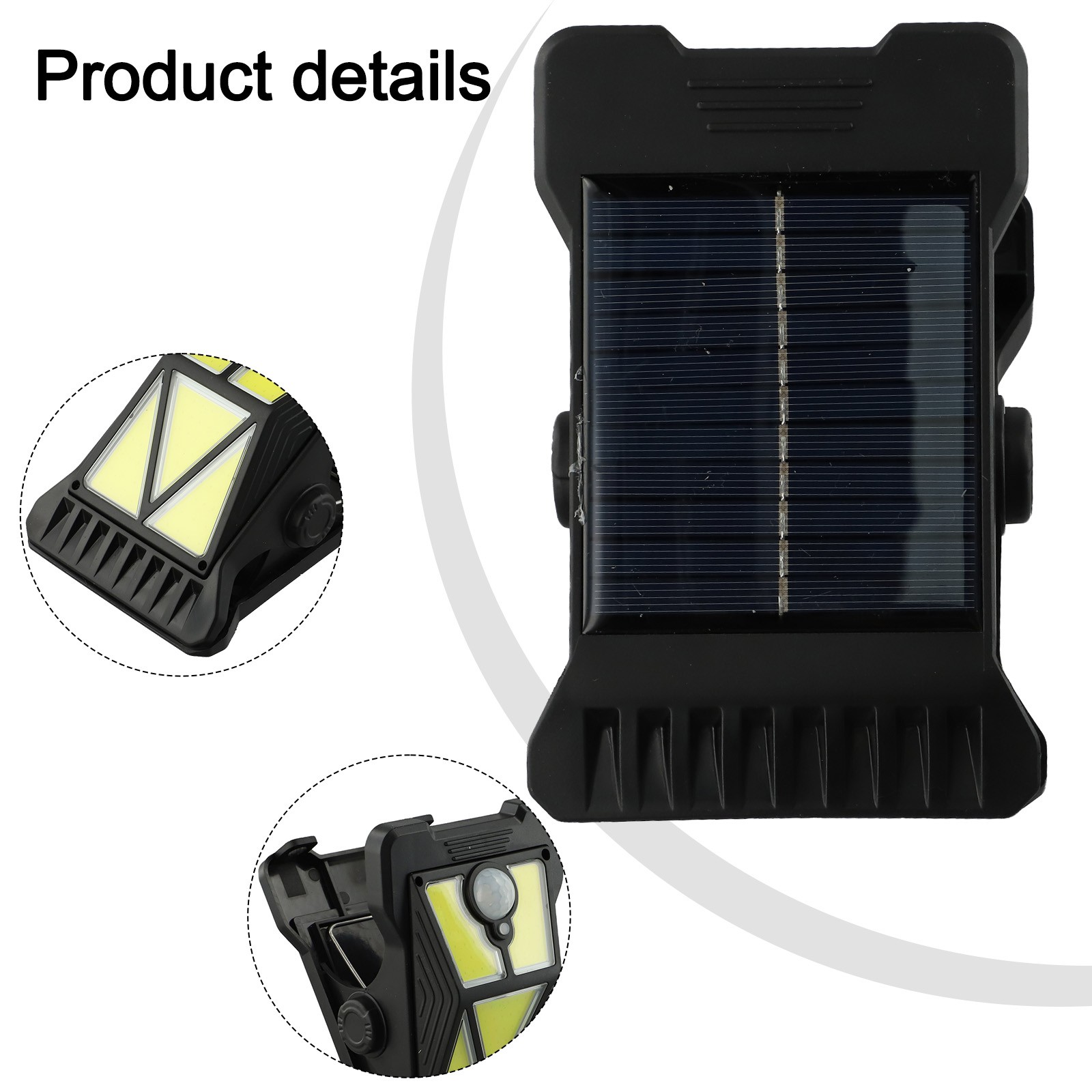 Schlanke Design Außen Solar Klemmlampe mit Menschenerkennung und Wetterschutz - Bild 19 von 28