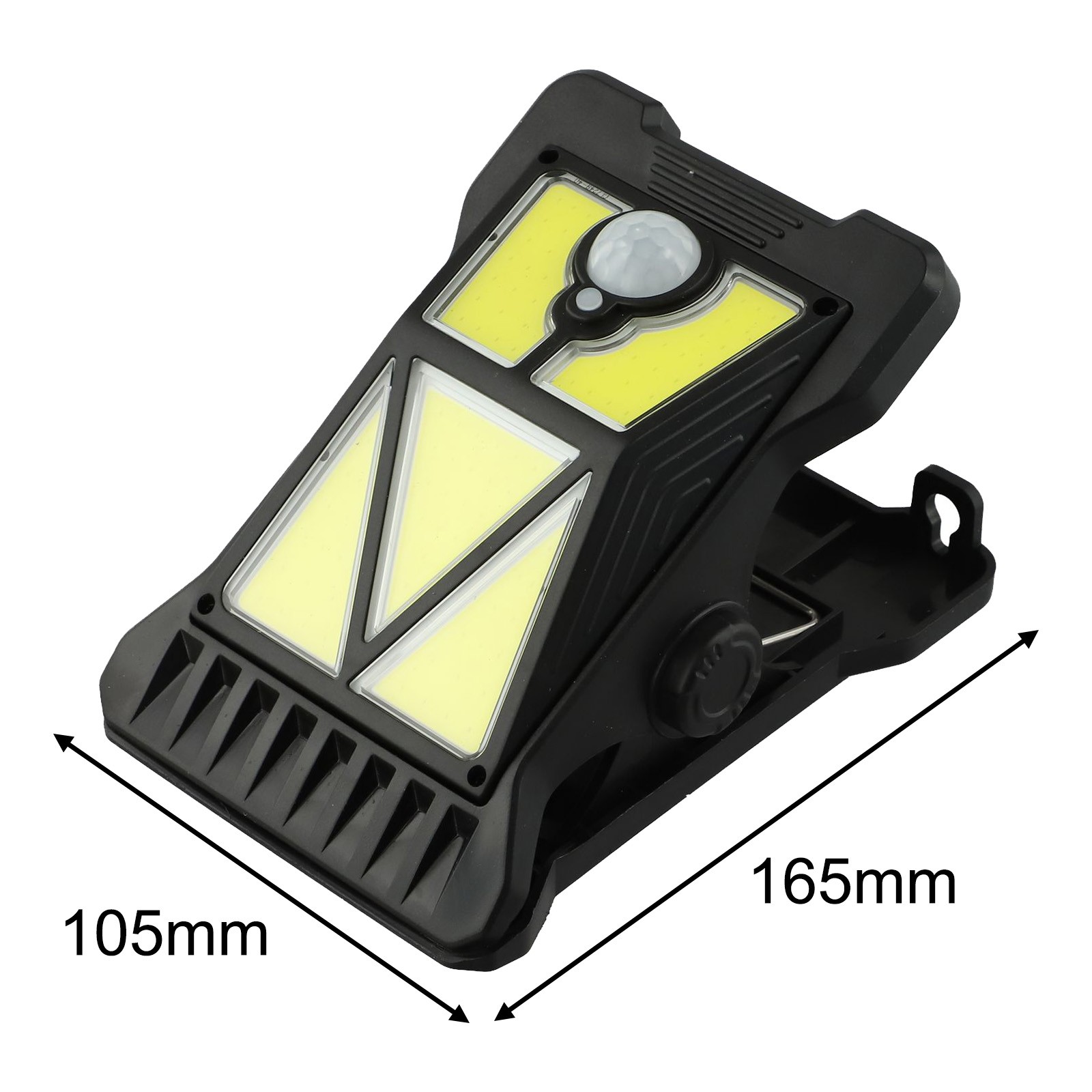 Schlanke Design Außen Solar Klemmlampe mit Menschenerkennung und Wetterschutz - Bild 18 von 28