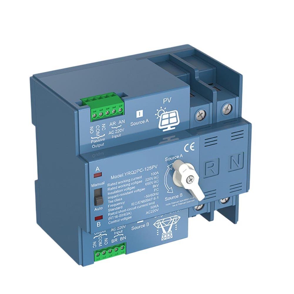 Photovoltaic Solar Transfer Switch 2P for Residential and Commercial Use