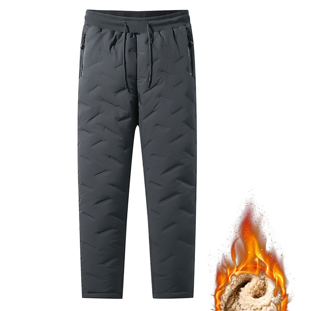Casual Style Mens Velvet Trousers with Elastic Waist for Daily Activities