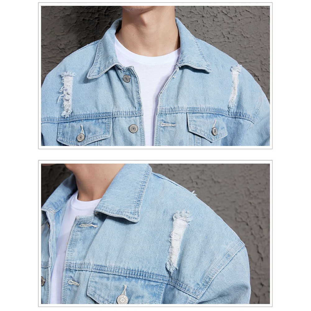 Veste cardigan homme soldes bleu clair avec motif revers pour vêtements automne et hiv