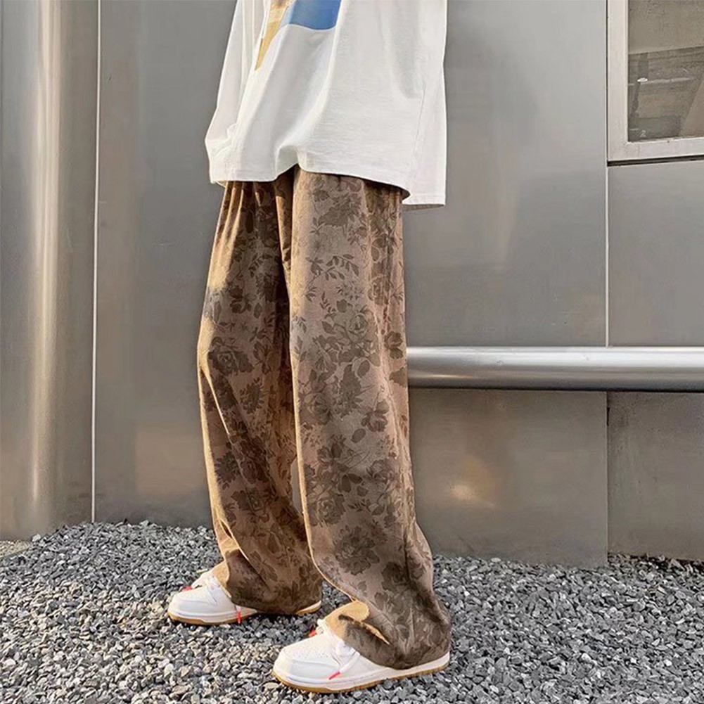 Modische Oversize Hose für Herren in dunkelgrauer Farbe mit trendigen Prints - Bild 15 von 48