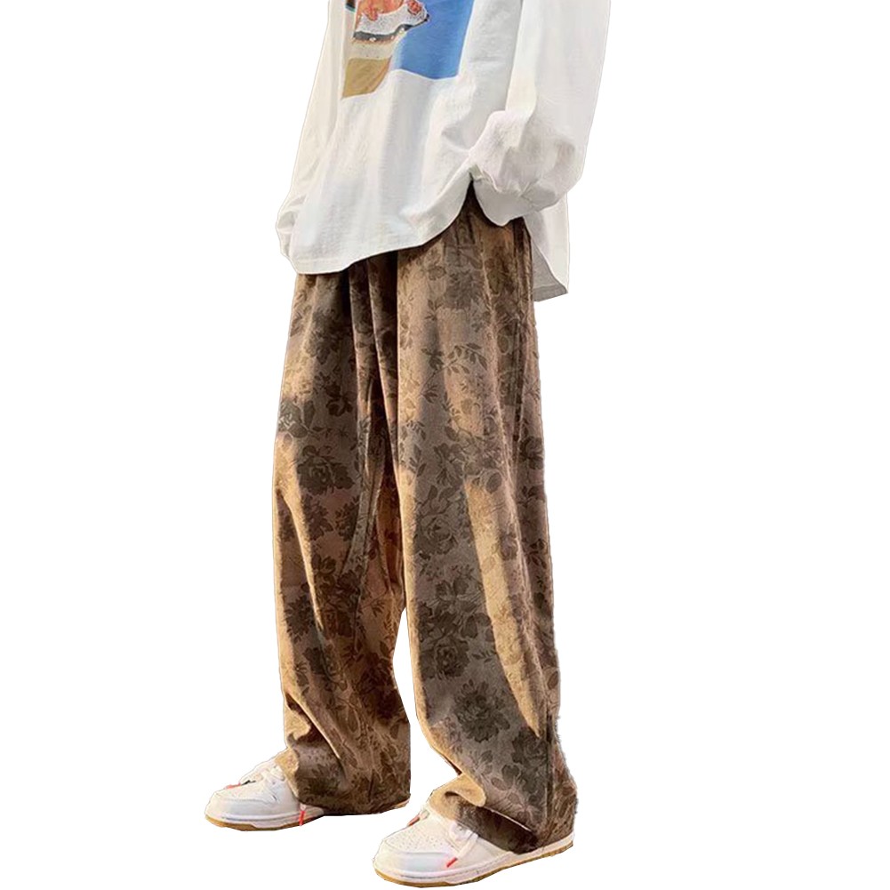 Modische Oversize Hose für Herren in dunkelgrauer Farbe mit trendigen Prints - Bild 13 von 48