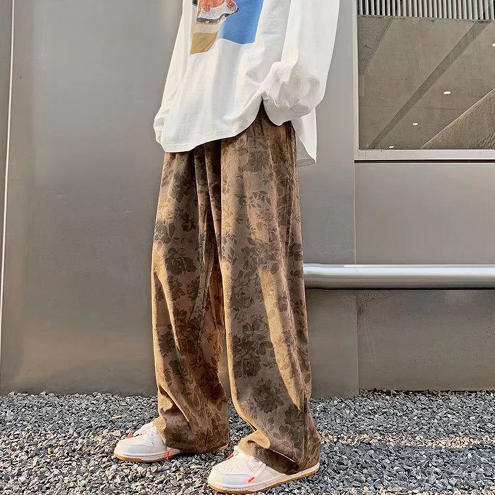 Modische Oversize Hose für Herren in dunkelgrauer Farbe mit trendigen Prints - Bild 14 von 48