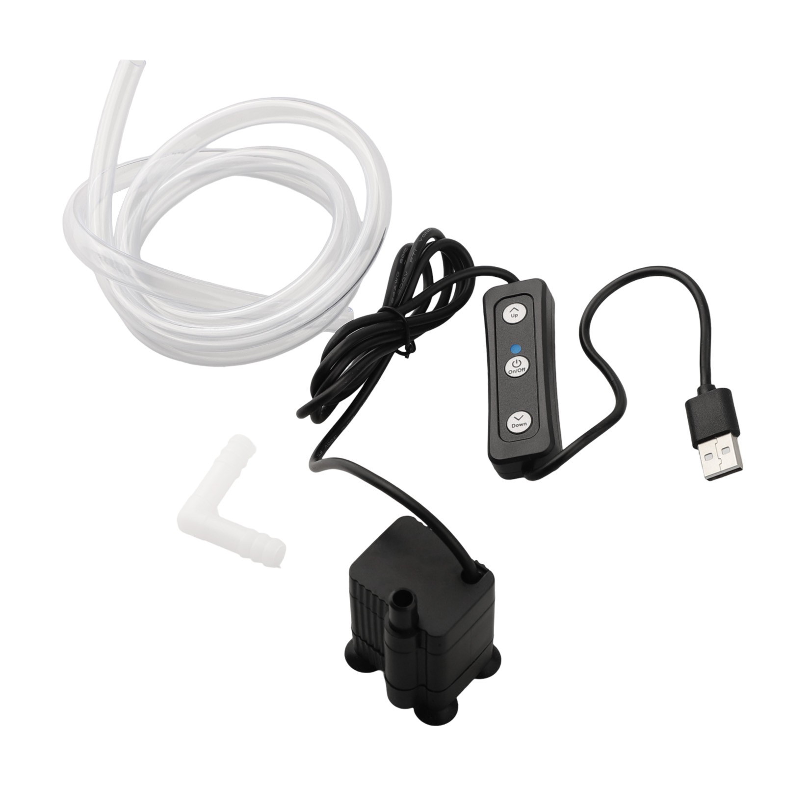 Pompe de fontaine mini USB efficace débit 120L/H avec conception outlet facile dentretien