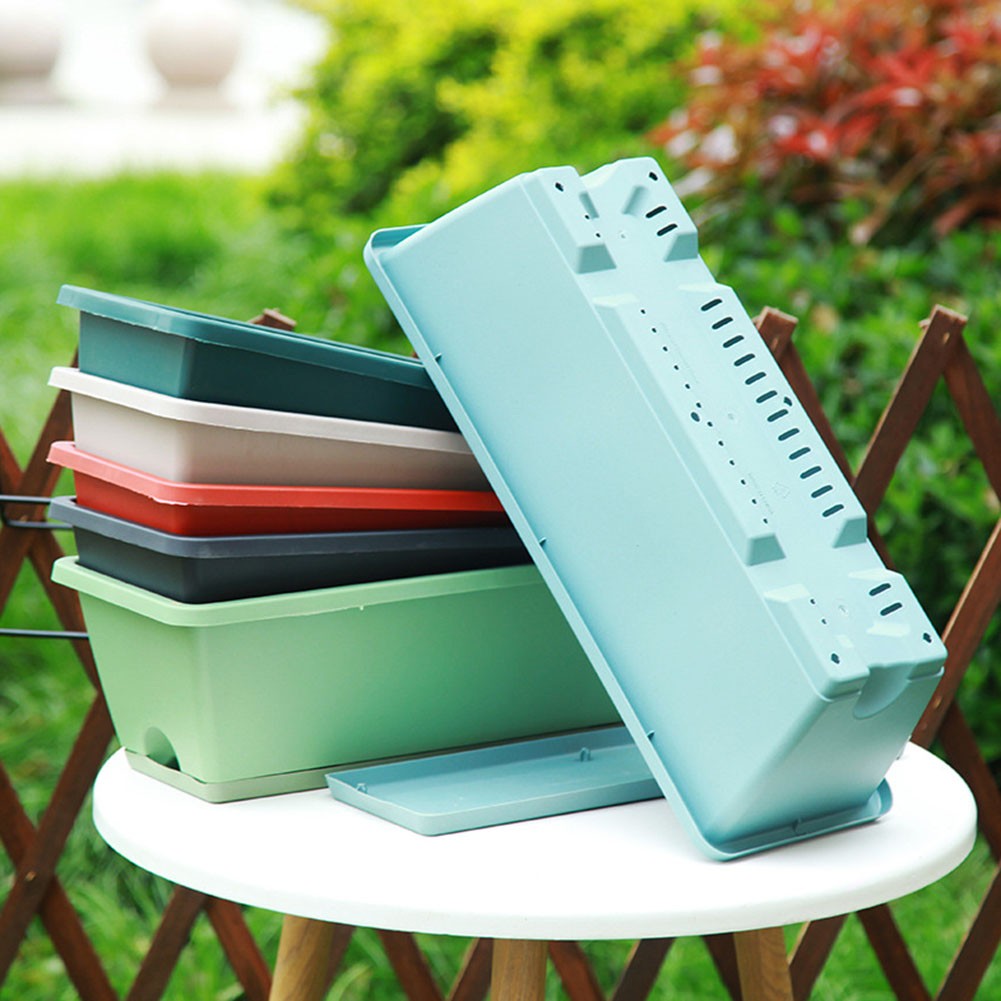 4PCS Rectangular Plastic Window Boxes for Flower and Vegetable