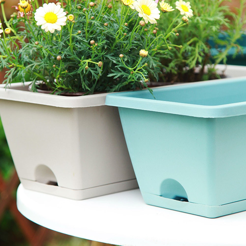 BeautINIT シャルブボックス4段 4PCS Rectangular Plastic Window Boxes for Flower and Vegetable