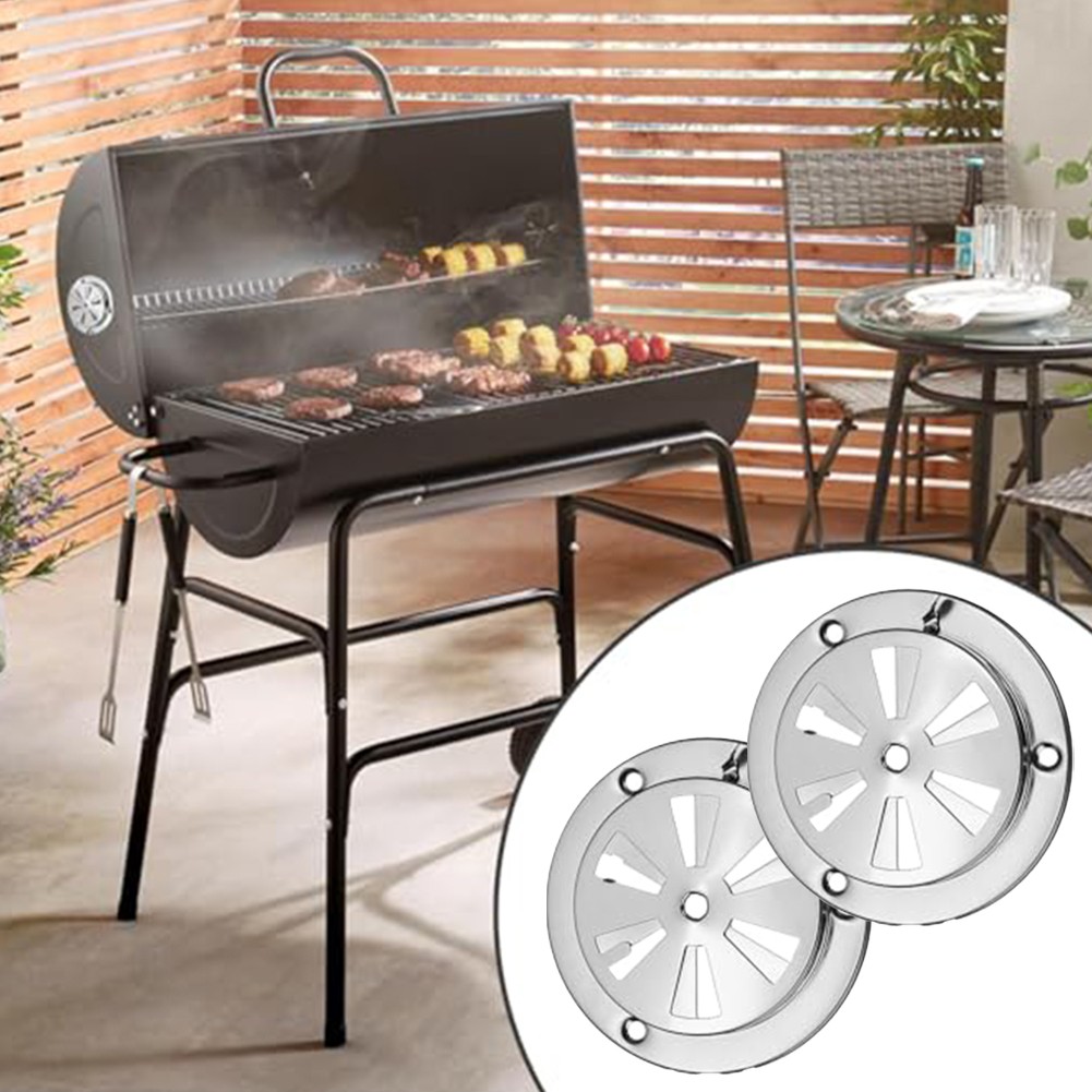 2 Stück verstellbare Edelstahl Lüftungsschlitze für Grill Kochen Steuerung - Bild 22 von 36