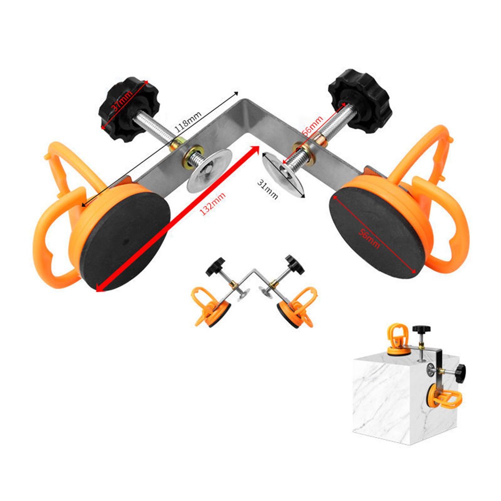 Right Angle Clamping Tool with Strong Suction for Tile and Marble Work