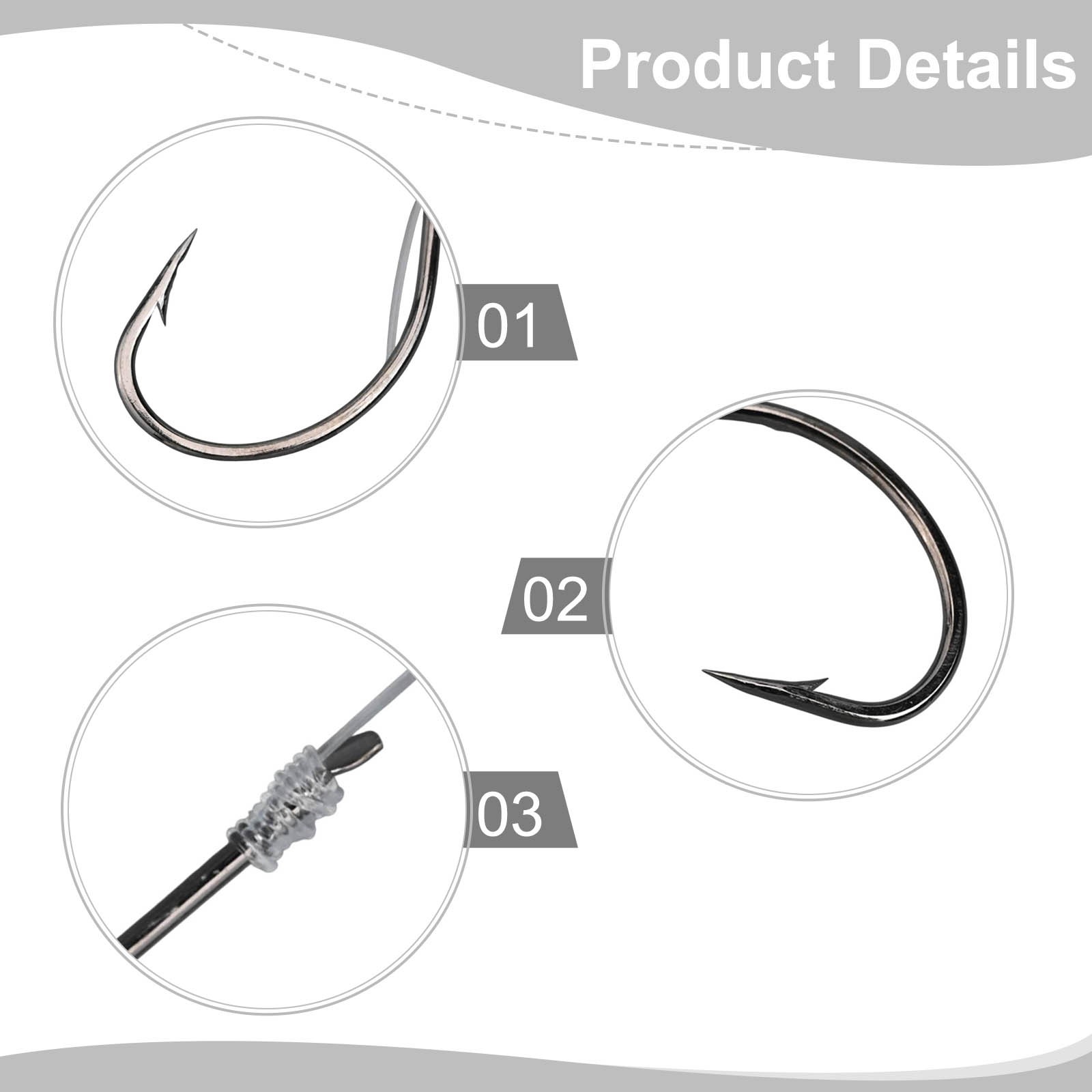 Hook Tackle Bait Carp Hook Tackle With Line Tied Fish Fishing Brand New - Picture 47 of 64