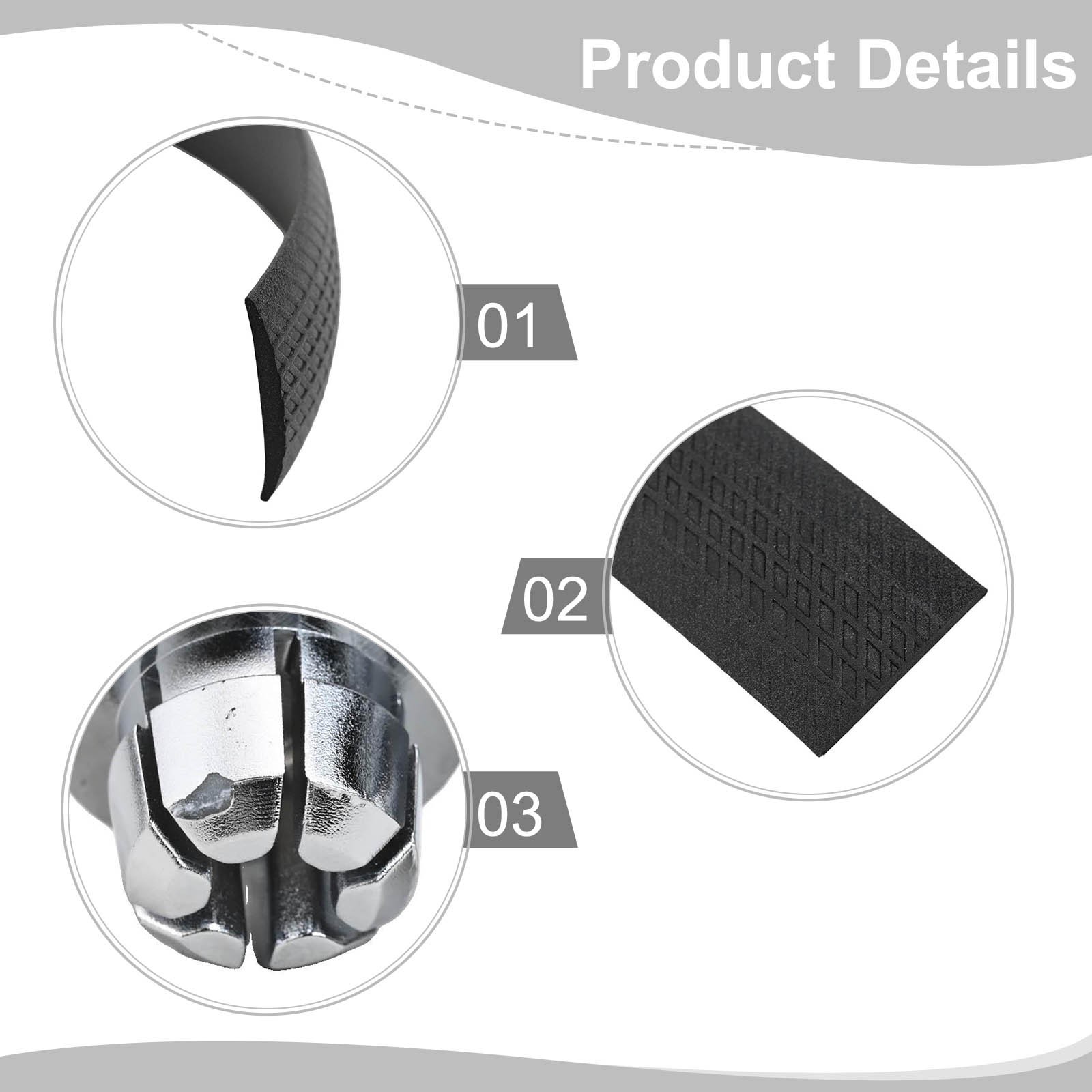 Curved Design Silicone Straps for Secure and Comfortable Bicycle Handlebars