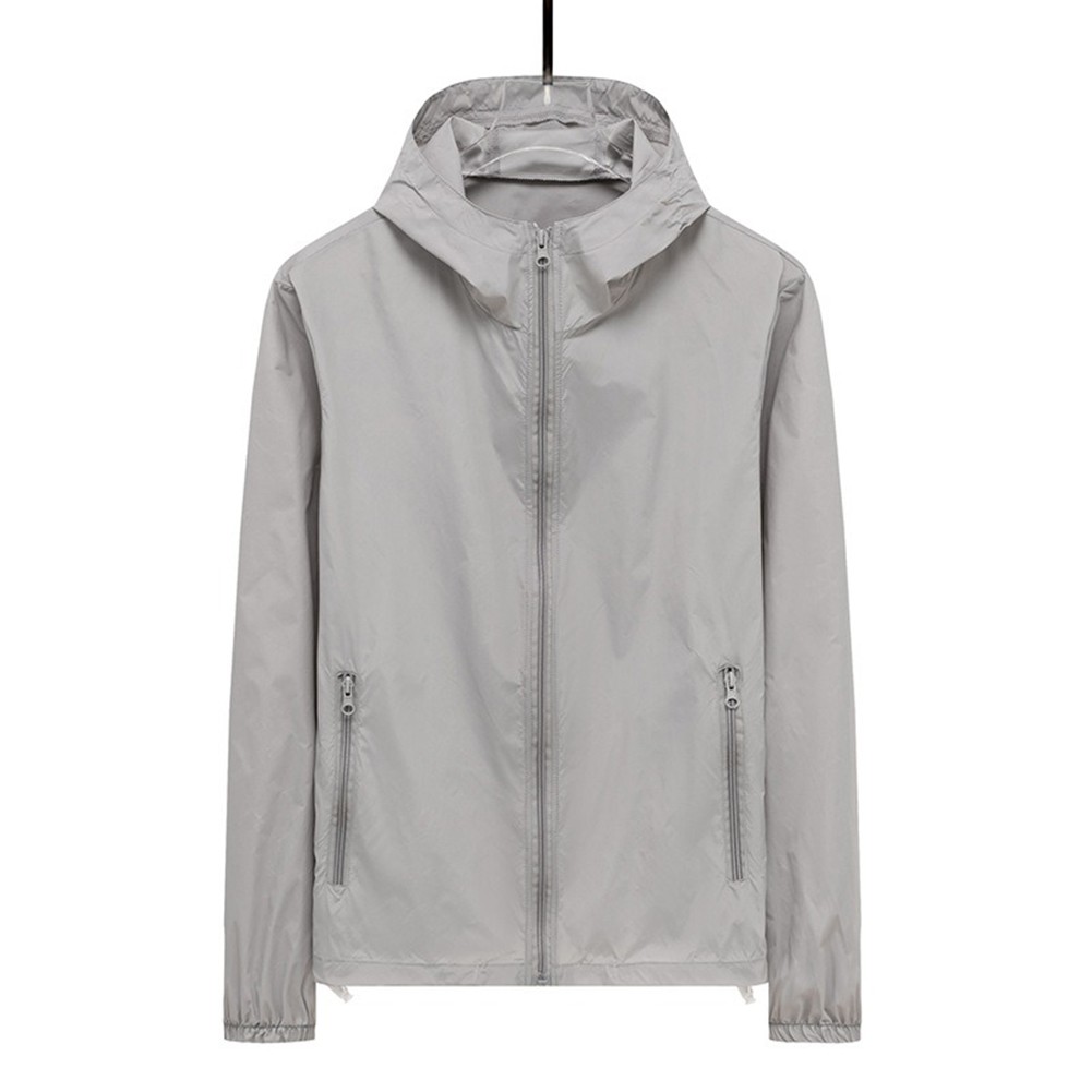 Veste à capuche décontractée imperméable respirante zippée coupe-vent 2024 homme