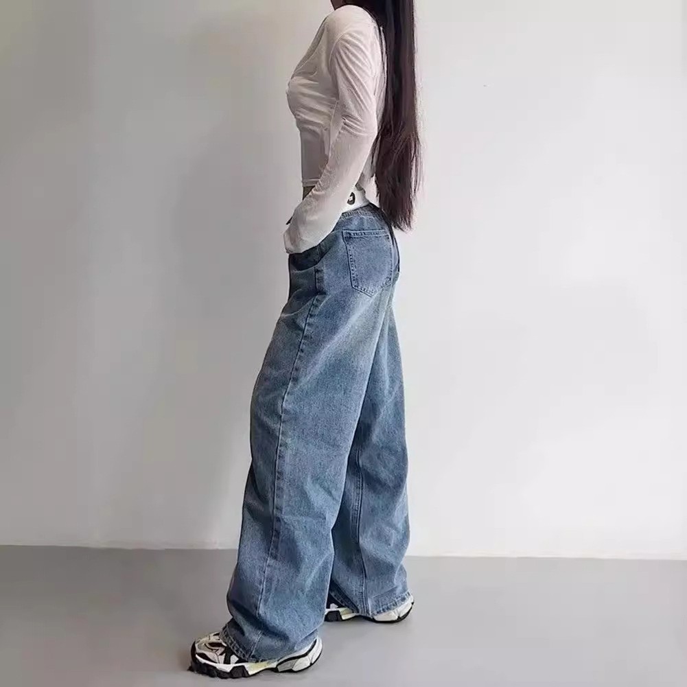 Slightly Elastic Women's Vintage Jeans Fashionable and Comfortable Fit - Picture 14 of 28