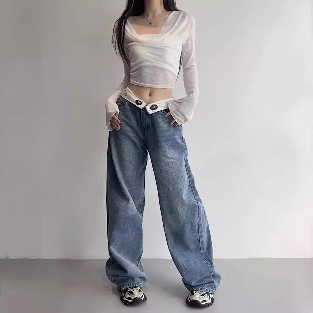 Slightly Elastic Women's Vintage Jeans Fashionable and Comfortable Fit - Picture 13 of 28