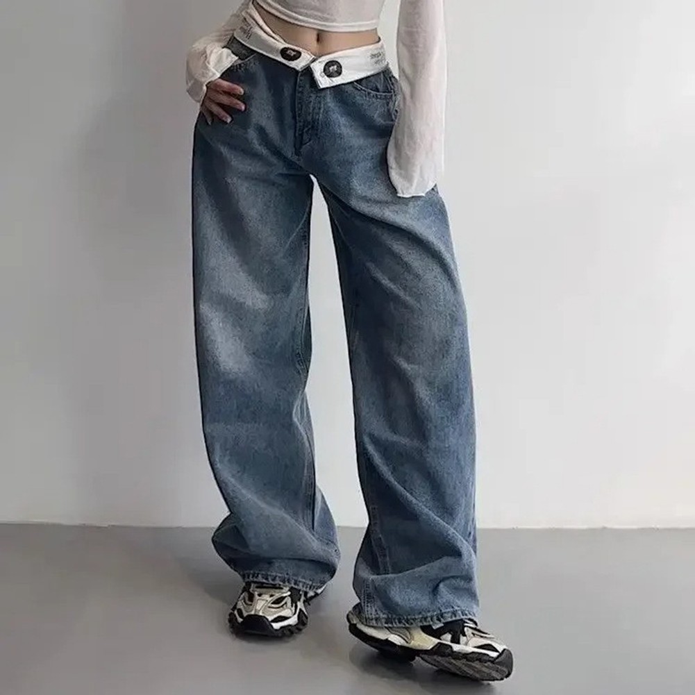 Slightly Elastic Women's Vintage Jeans Fashionable and Comfortable Fit - Picture 16 of 28