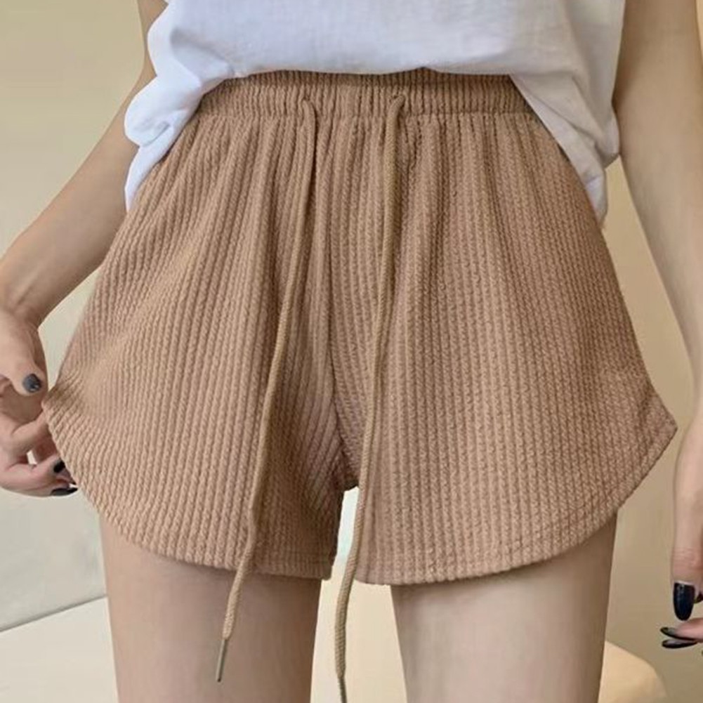 Women's Casual Drawstring Shorts High Waist Wide Leg Loose Fitness Shorts - Picture 22 of 22
