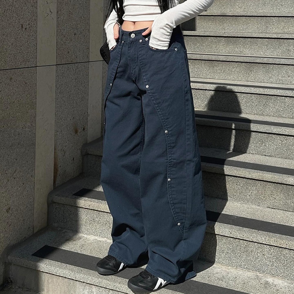 Comfortable Women Lowrise Wide Leg Jeans Casual Trousers for All Occasions