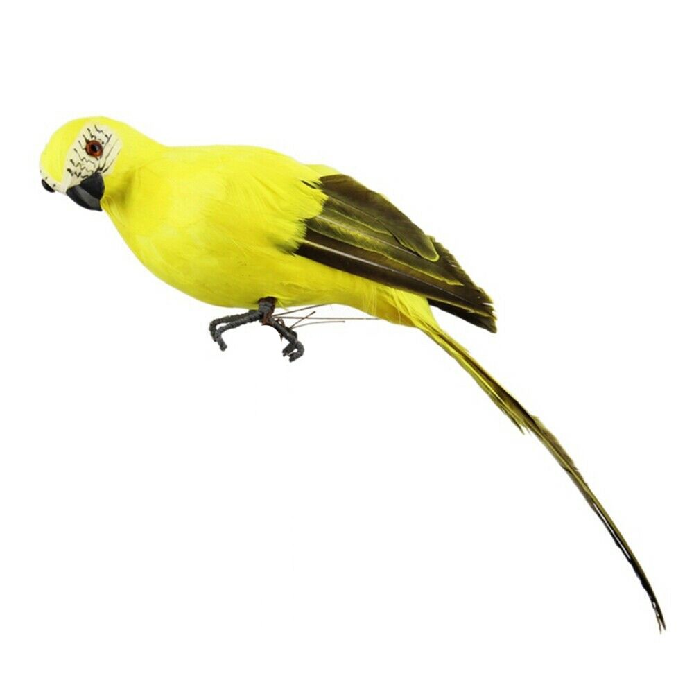 1x Artificial Fake Parrot Lifelike Feathered Bird Imitation soldes Garden-Ornament 25cm
