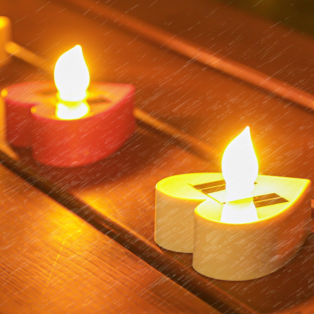 6er Set solarbetriebene Liebeskerzenlichter für außen mit wasserdichtem Design - Bild 21 von 36