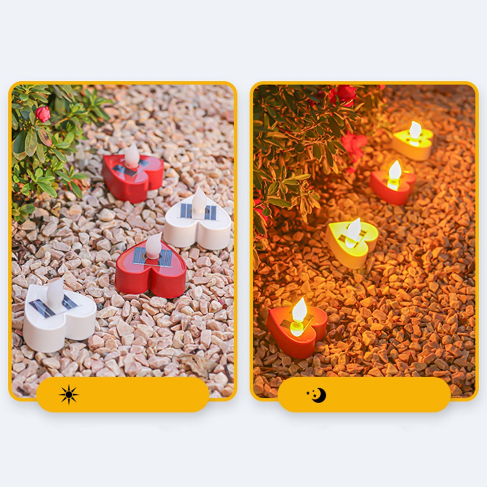 6er Set solarbetriebene Liebeskerzenlichter für außen mit wasserdichtem Design - Bild 22 von 36