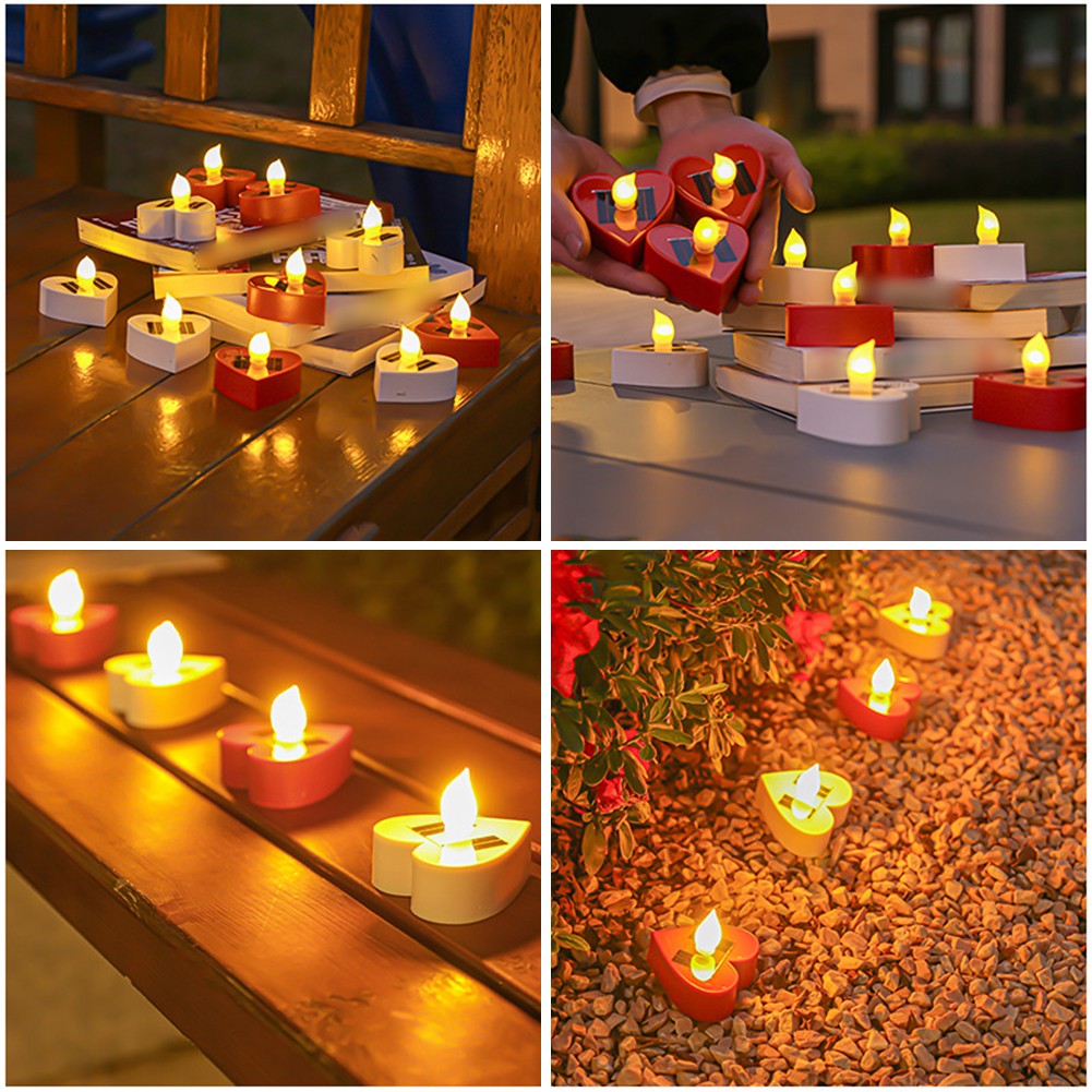 Lumi��res de Jardin Solaires Imperm��ables avec Amour Design remises 6pcs Solution D��co