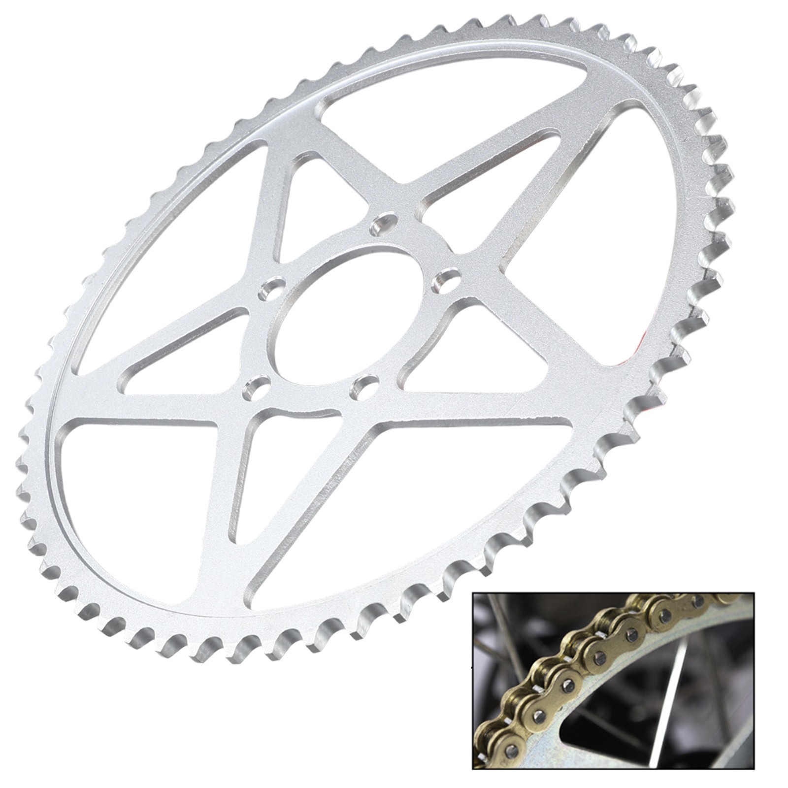 Motorcycle Chain and Dirt Bike Sprockets in Aluminum Alloy 48/58 Teeth - Picture 15 of 28