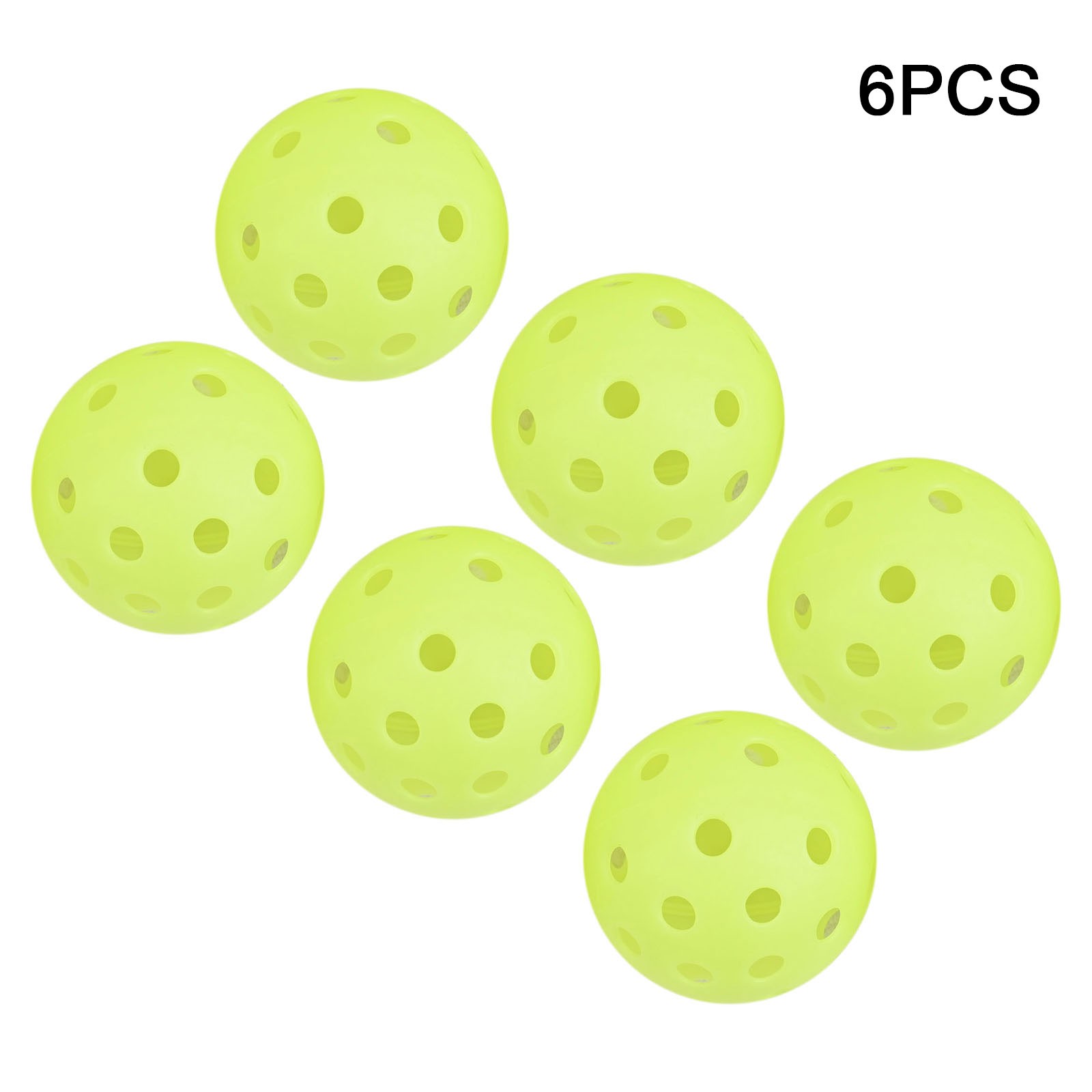 Fluorescent Pickleball Balls Set of 6 Perfect for Low Light vendre Conditions