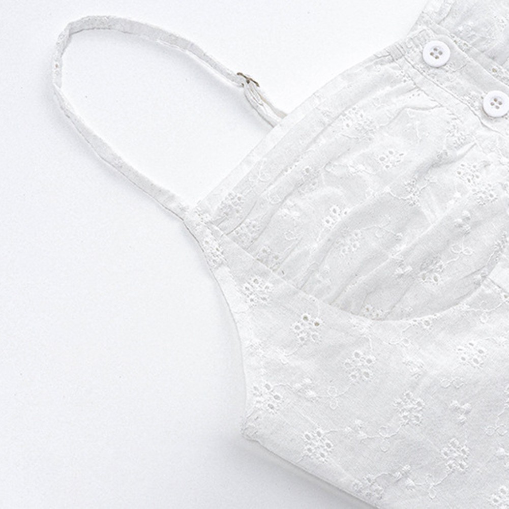 Y2K Style Womens Vest with Spaghetti Straps and Crochet Flower Details - Picture 22 of 48